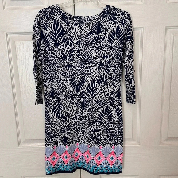 Lilly Pulitzer Vivvy Dress By Land or By Sea High Tide Navy Size XSmall XS - Picture 3 of 16
